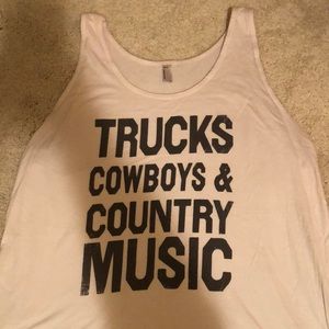 White Tank w/ writing